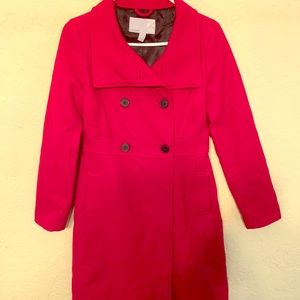 Classic red pea coat from Old Navy.